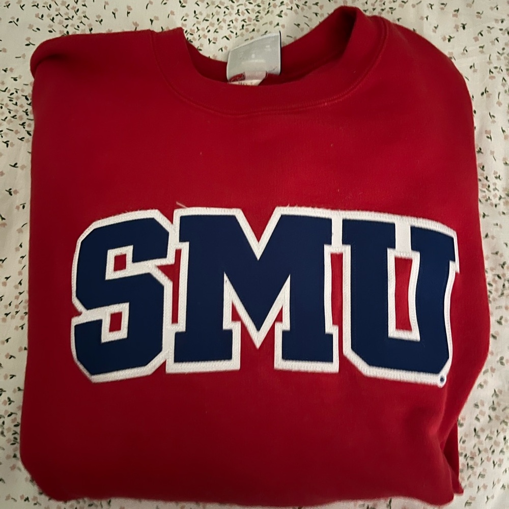 Vintage Champion SMU Southern Methodist University Crewneck Sweater size small
